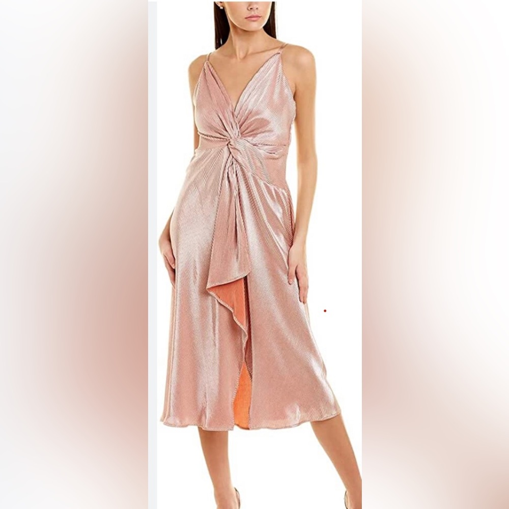 Twist Front High Slit Gown